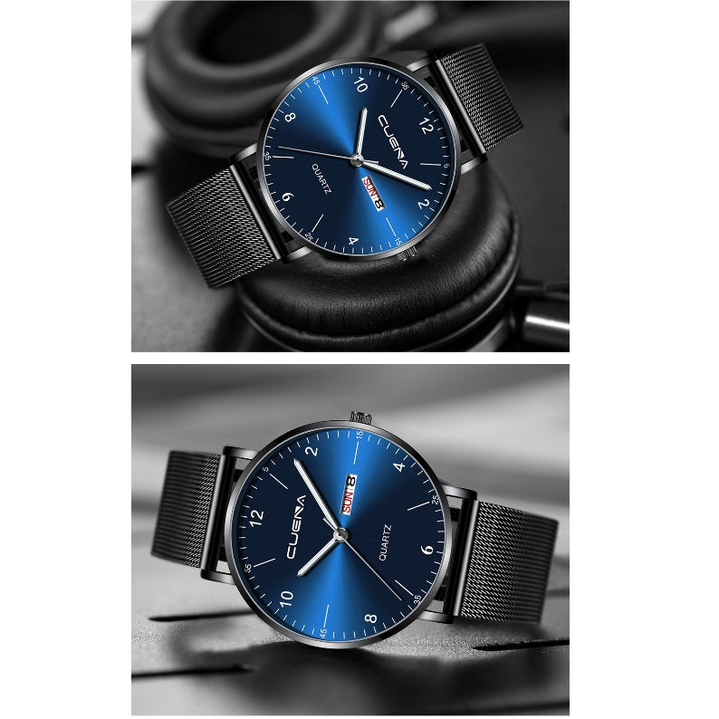 Men Watch Stainless Quartz WristWatches Waterproof Male Watches Fashion Wrist Watch Date Classic Valentines Gift