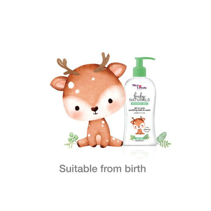 【Clearance Sale】Nice & Lovely All In One Baby Bath & Wash – 300ml