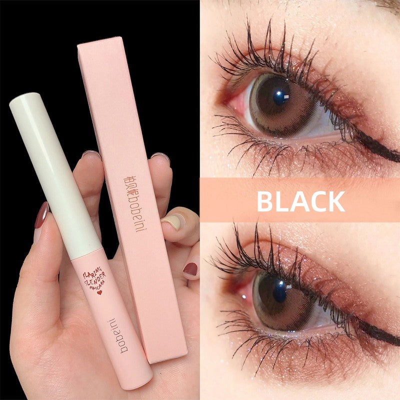 Mascara Fine Brush Head Waterproof Sweat Proof Lengthened Volume Warping Eye Waterproof mascara will last for a long time Makeup Eye black cross-border super long thin brush head