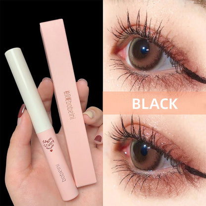 Mascara Fine Brush Head Waterproof Sweat Proof Lengthened Volume Warping Eye Waterproof mascara will last for a long time Makeup Eye black cross-border super long thin brush head