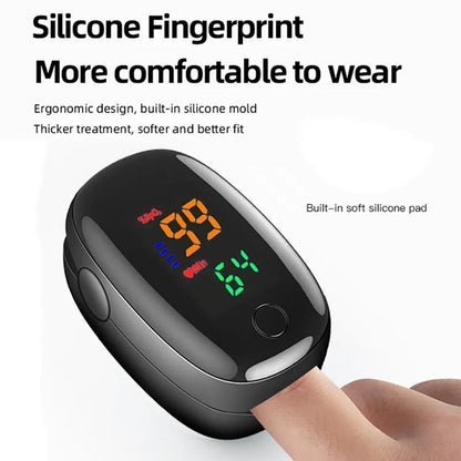 Fingertip Pulse Oximeter Digital Home Medical Equipment Oximeter Blood Oxygen Sensor Blood Oxygen Heart Rate Saturation Meter Portable Fingertip Blood Oxygen Monitor