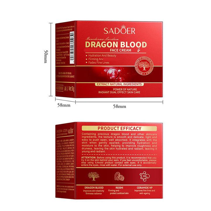Lingzhi Dragon's Blood Herbal Face Cream Retinol Placenta Dragon Blood Cream For Women Whitening Face Moisturizer Firm Skin Care
