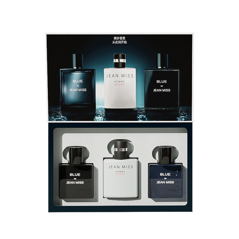 3 PCS Men's Perfume Set Three Fragrance Long Lasting Cologne Sports Perfumes Refreshing Perfume Ocean Gentleman Gift Box