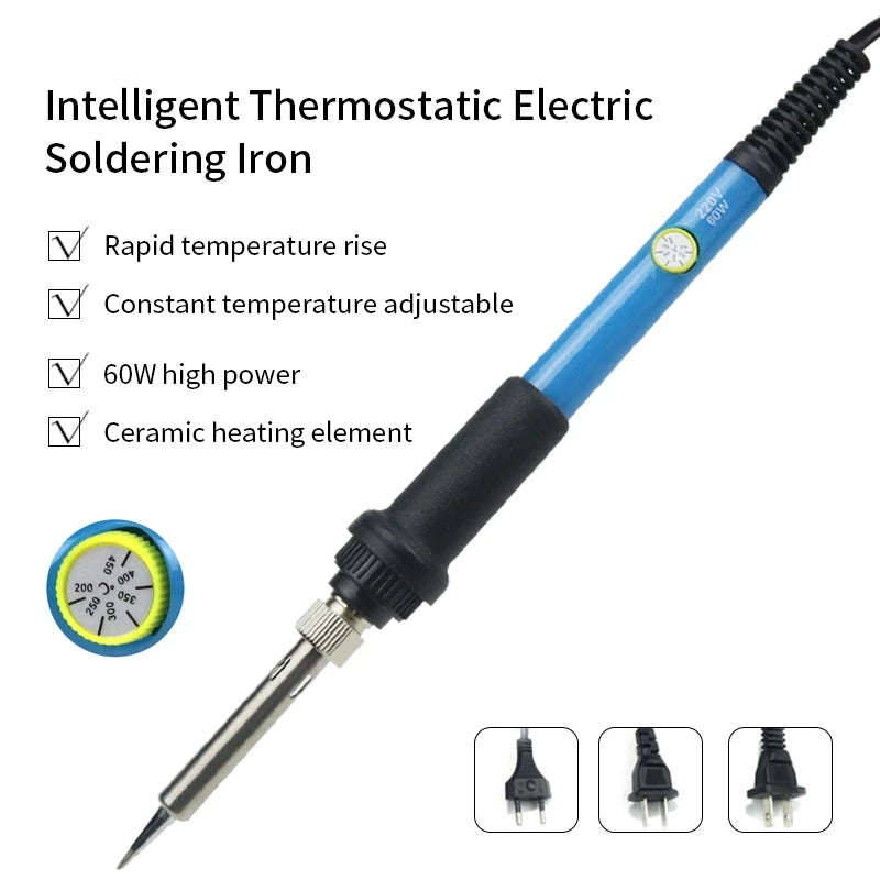 Adjustable Temperature Electric Soldering Iron V V 60W 80W Welding Solder Heating Nib Repair Tool