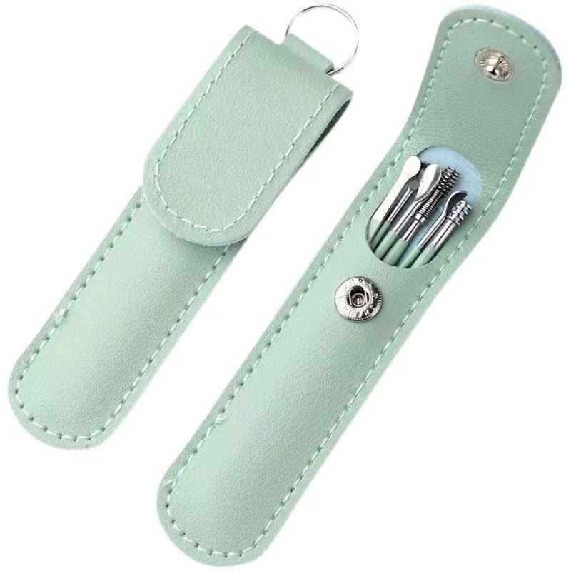 6Pcs Ear-digging artifact stainless steel ear-digging spoon ear-picking tool ear-digging spoon-digging ear cleaner earpick