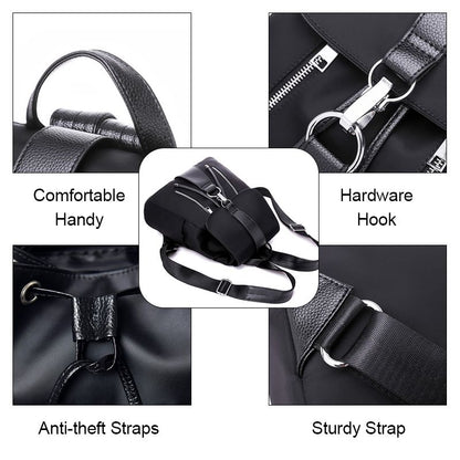 New Arrival Ladies Backpack Bags Women Black Rucksack Black Bag School Bag - Black