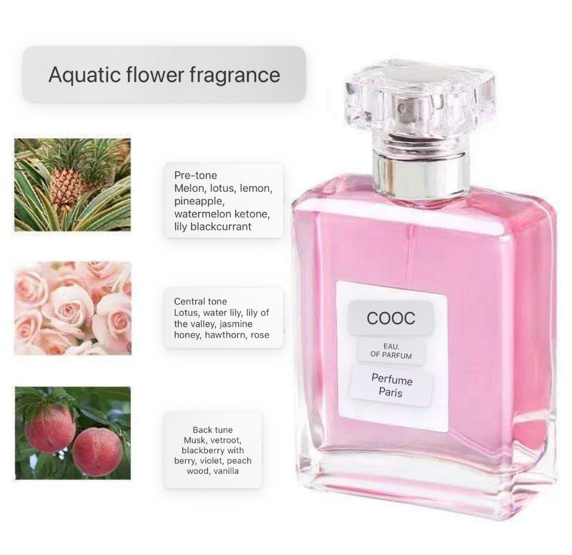 🔥!50mlCOOC/Fragrance Spray Refreshing And Long Lasting Gardenia/Jasmine/ Rose Fragrance, Eau De Toilette Spray For Women, Floral Perfume For Dating And Daily Life, An Ideal Gift For Her Pink