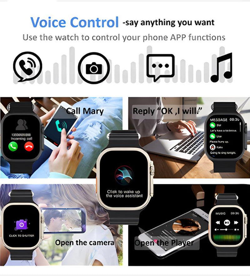 RichRipple Smart Watch T500 Ultra Men Women Series 8 Bluetooth Call Blood Oxygen Monitor Life Waterproof NFC Smartwatch For Apple IOS