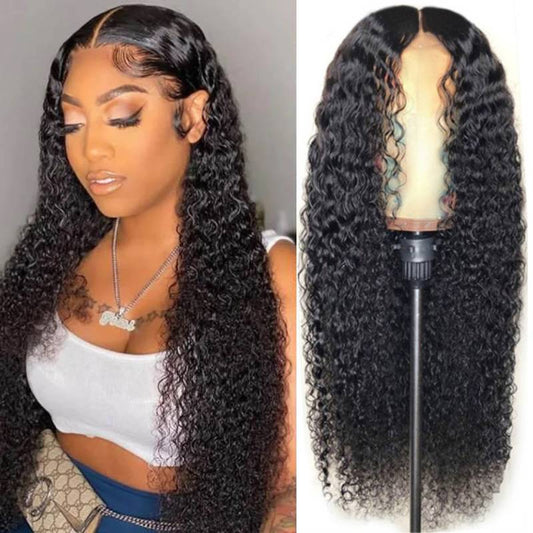 Women Wigs Long Loose Curly Deep Wave Wig Heat Resistant Synthetic Glueless Middle Part Ladies Hair Wig Gift