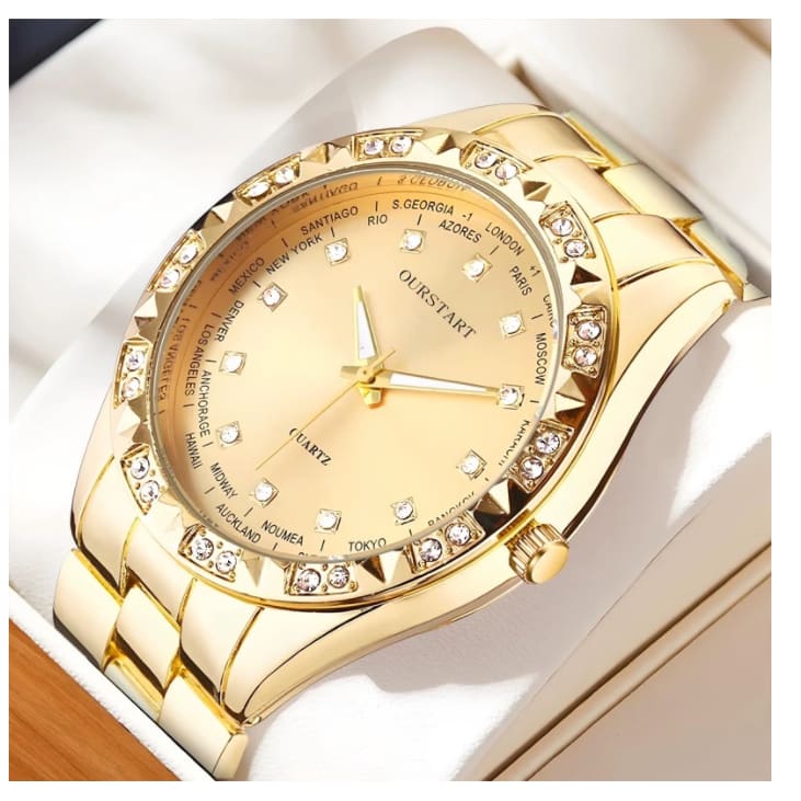 UPHUI Men's Watch Luxury Business Watch Thickened Formal Ultra High Texture Waterproof Leisure Watch Hip Hop Watch