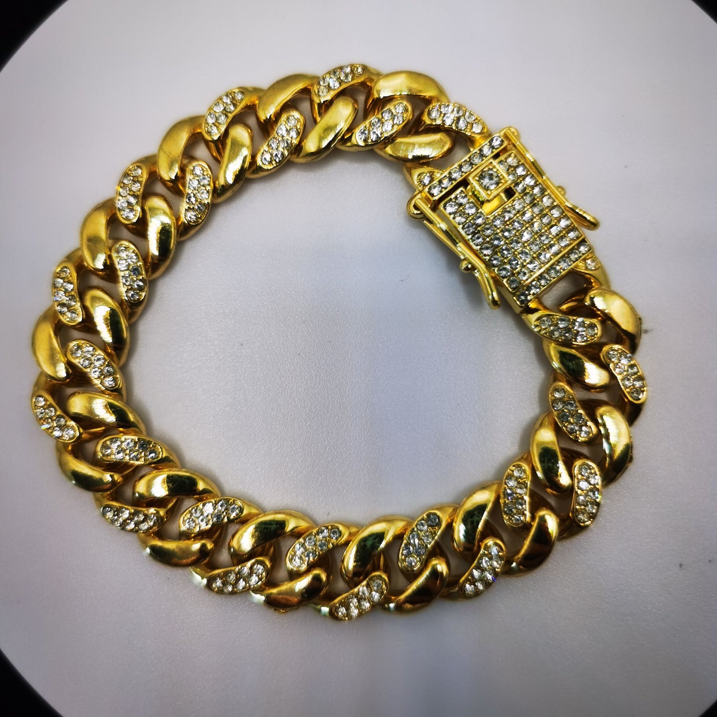 Men/women bracelet bangles jewelry iced miami cuban chain hand bracelet jewelry accessories for men/women hip hop rapper jewelry