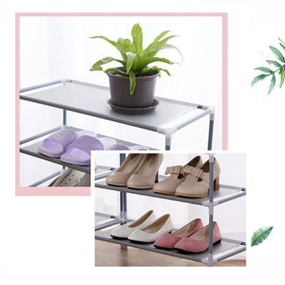 Shoe Rack Stackable Shoe Rack 6 Tier Large Capacity Portable Home Living Storage Shoe Stand Storage Organizer for Entryway, Hallway and Cupboard Space Saving 6 Tier