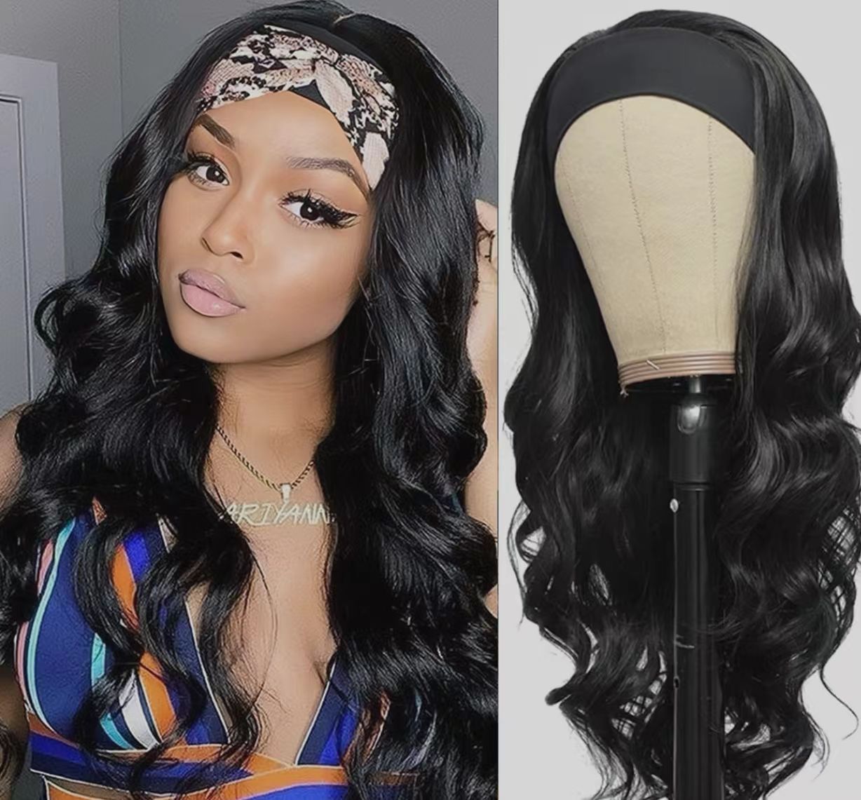 New Headband Wig Body Wave Wig 26Inch Hair Wigs Women Brazilian Ready To Wear Wig Curly Hair Wig