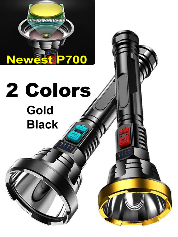 Powerful LED Flashlight Tactical Flash light Long Range 1000m Torch Waterproof Camping Hand Light USB Rechargeable 500000LM