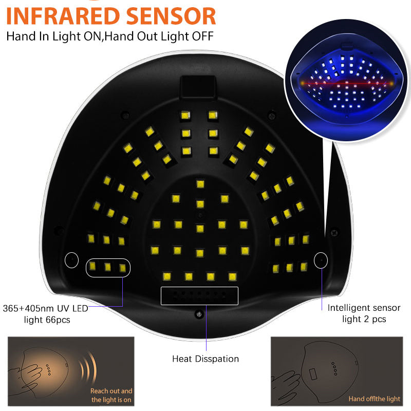 [Free Gift]280W SUN X11 UV LED Nail Lamp Nail Dryers for Drying Nails Gel Polish With Motion Sensing Professional UV Lamp For Manicure Salon GO HOME