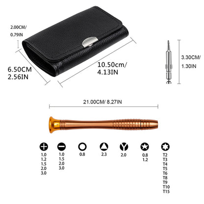 Leather Case 25 In 1 Torx Screwdriver Set Mobile Phone Repair Tool Kit Multitool Hand Tool