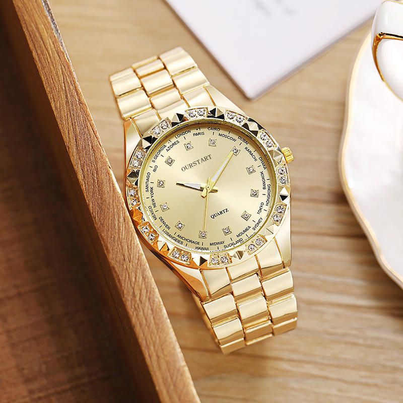 UPHUI Women's Watch Women's Luxury Business Watch Women's Gold Fashion Women's Watch Ultra High Texture Waterproof Leisure Watch