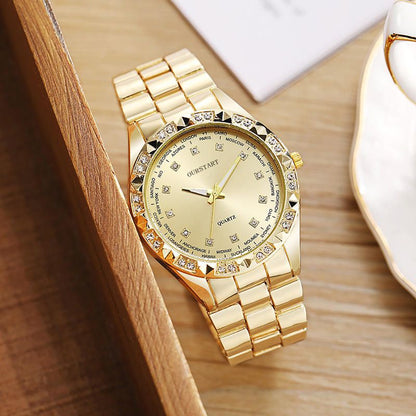 UPHUI Women's Watch Women's Luxury Business Watch Women's Gold Fashion Women's Watch Ultra High Texture Waterproof Leisure Watch