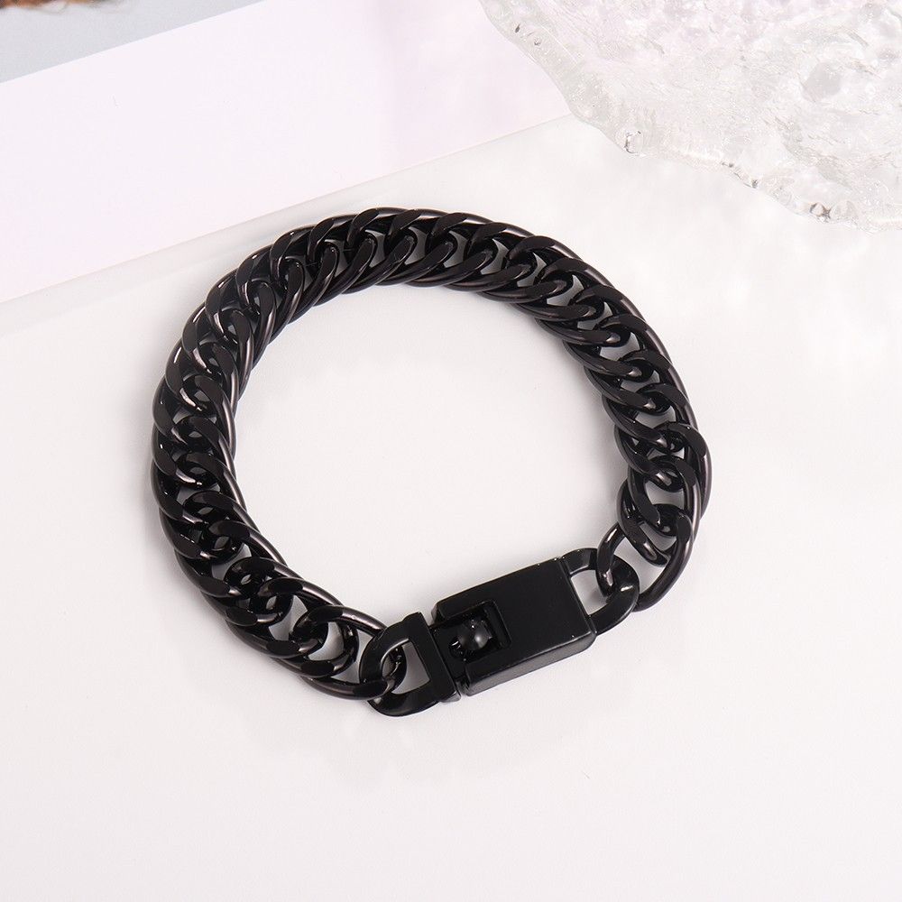 Hot selling bracelets in European and American foreign trade, men's domineering fashion bracelets, Cuban chain bracelets, jewelry