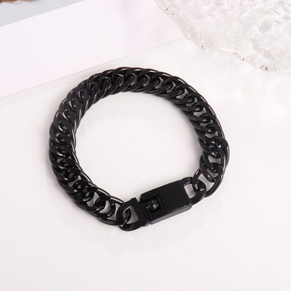 Hot selling bracelets in European and American foreign trade, men's domineering fashion bracelets, Cuban chain bracelets, jewelry