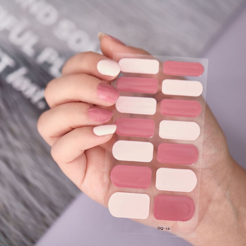 2 Sheets Glitter Gradient Color Nail Stickers Nail Wraps Full Cover Nail Polish Sticker DIY Self Adhesive Nail Art Decoration