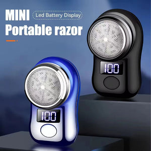 NEW Mini Electric Shaver Shaving machine Beard Shaver Razor Man Shaver Portable USB Rechargeable Portable Led Battery Display man shaver epilator Car Rechargeable Razors Travel Rotary Razors