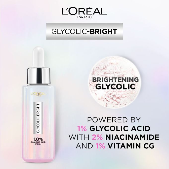 【Discounted】L'Oreal Paris GLYCOLIC BRIGHT SERUM 15ML