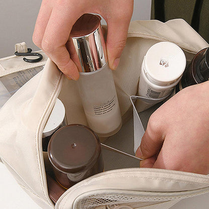 Bag Travel Bag with Hanging Hook, Water-resistant Makeup Cosmetic Bag Travel Organizer for Accessories, Shampoo, Full Sized Container Makeup Bags Travel Cosmetic Storage Bag