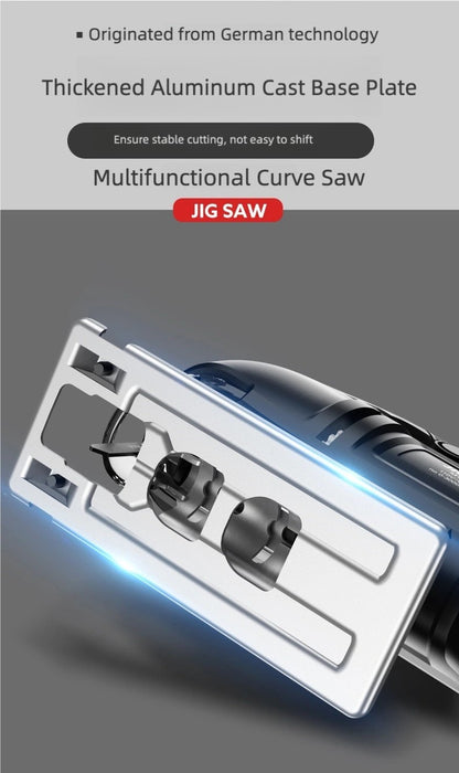 6-Speed Control Electric Jigsaw with 10 Wood Cutting Blades, 45° Bevel Cutting, ,Jig Saw (official standard kit)