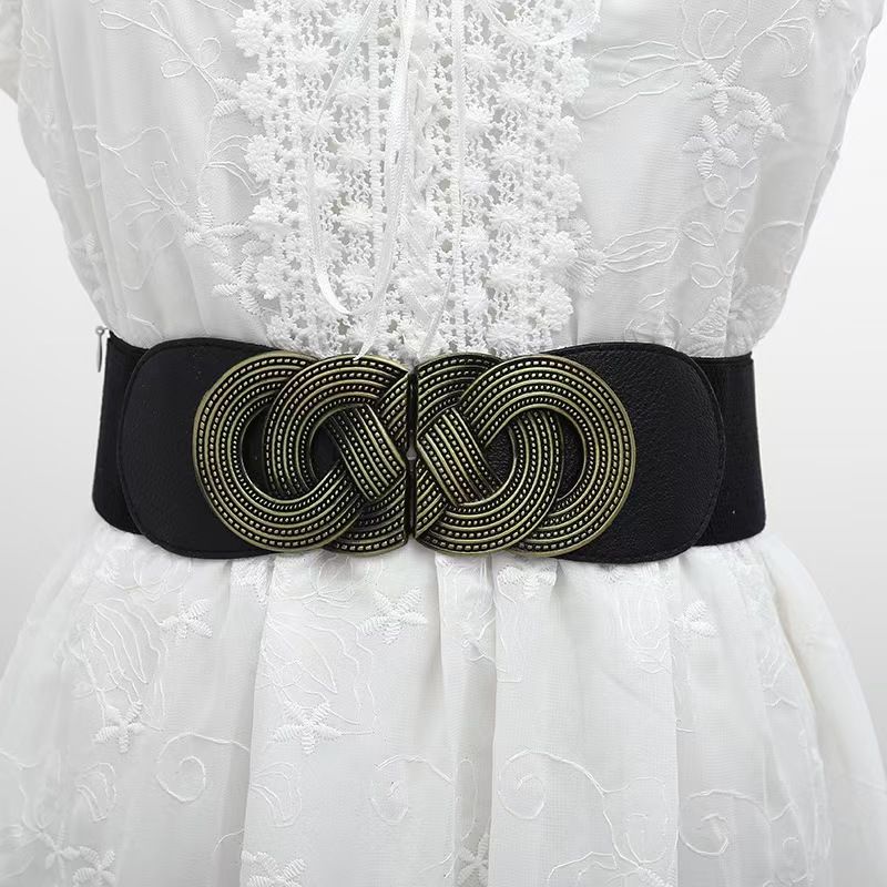 Classic Lady's Belf Women's Elastic Belt Fashion Elastic Wide Waist Seal New Casual Dress Versatile Decoration Trouser Belt Belt Female