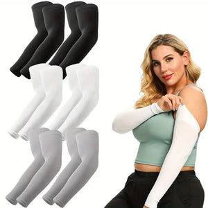 6 Pairs of Cooling Compression Arm Sleeves - Men's and Women's Sports Sun Protection, Outdoor Cycling, Fishing, Golf, and Athletic Wear Essentials
