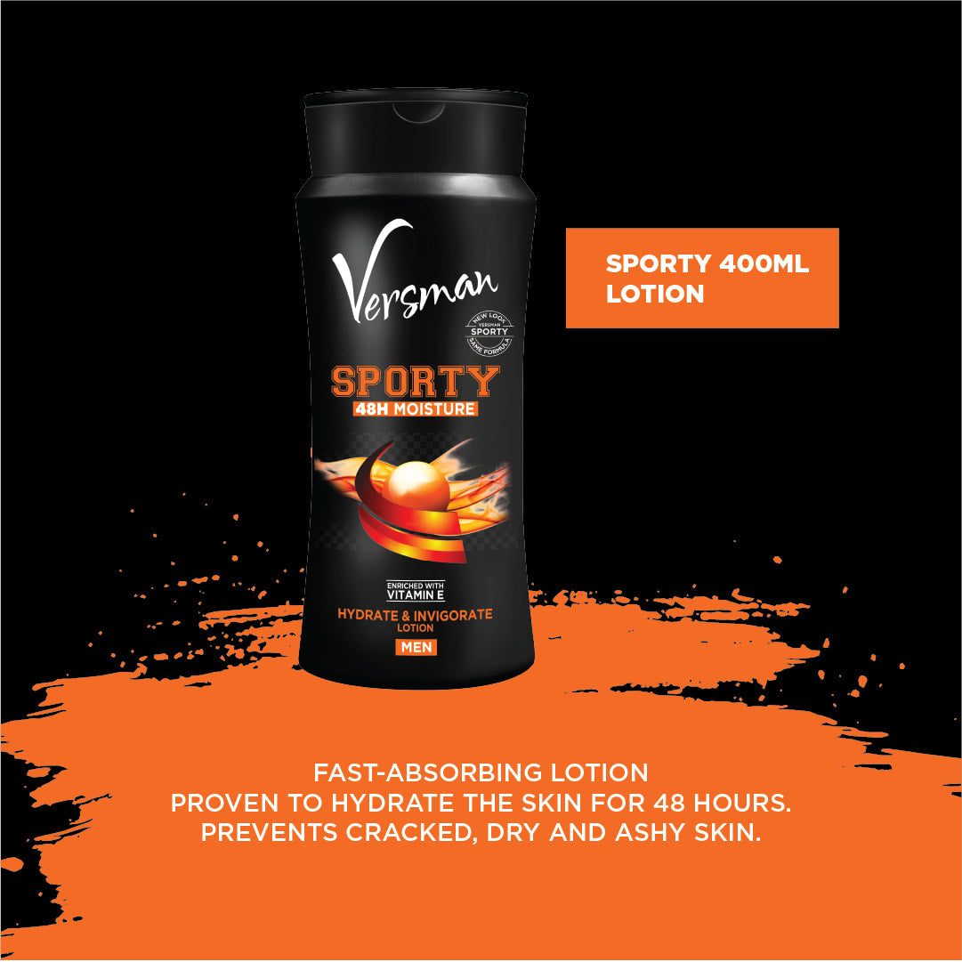 Versman Bro Kit: Sporty 400ml Lotion + Shower Gel + Roll On Deo (Pack of 3)
