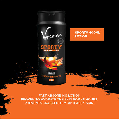 Versman Bro Kit: Sporty 400ml Lotion + Shower Gel + Roll On Deo (Pack of 3)