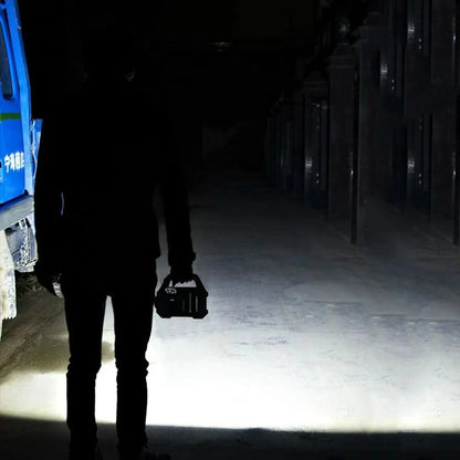 Solar Rechargeable Flashlight Zoomable Waterproof COB LED Torch Brightly Light Portable Powerful Lantern for Camping