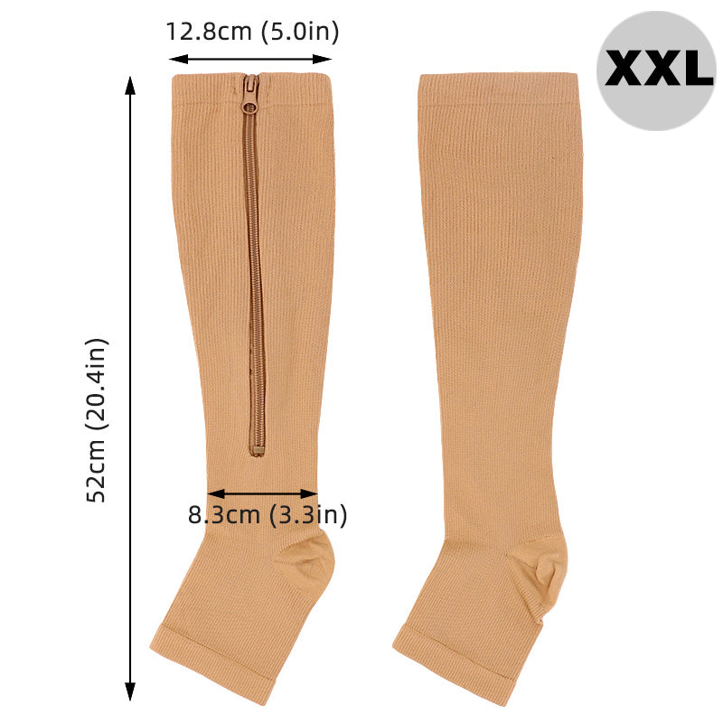 Compression Stockings for Men Women Sports Pressure Long Cycling Socks Zipper Professional Leg Support Thick Athletic Sockings Tight compression socks