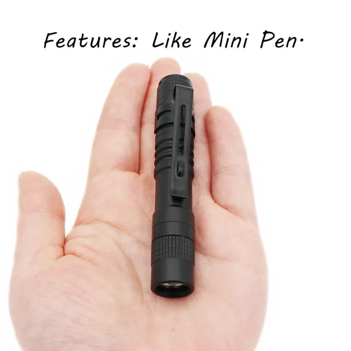 Mini Flashlight Portable Small Penholder Led Flashlight Night Walking Lighting Torch Camping
