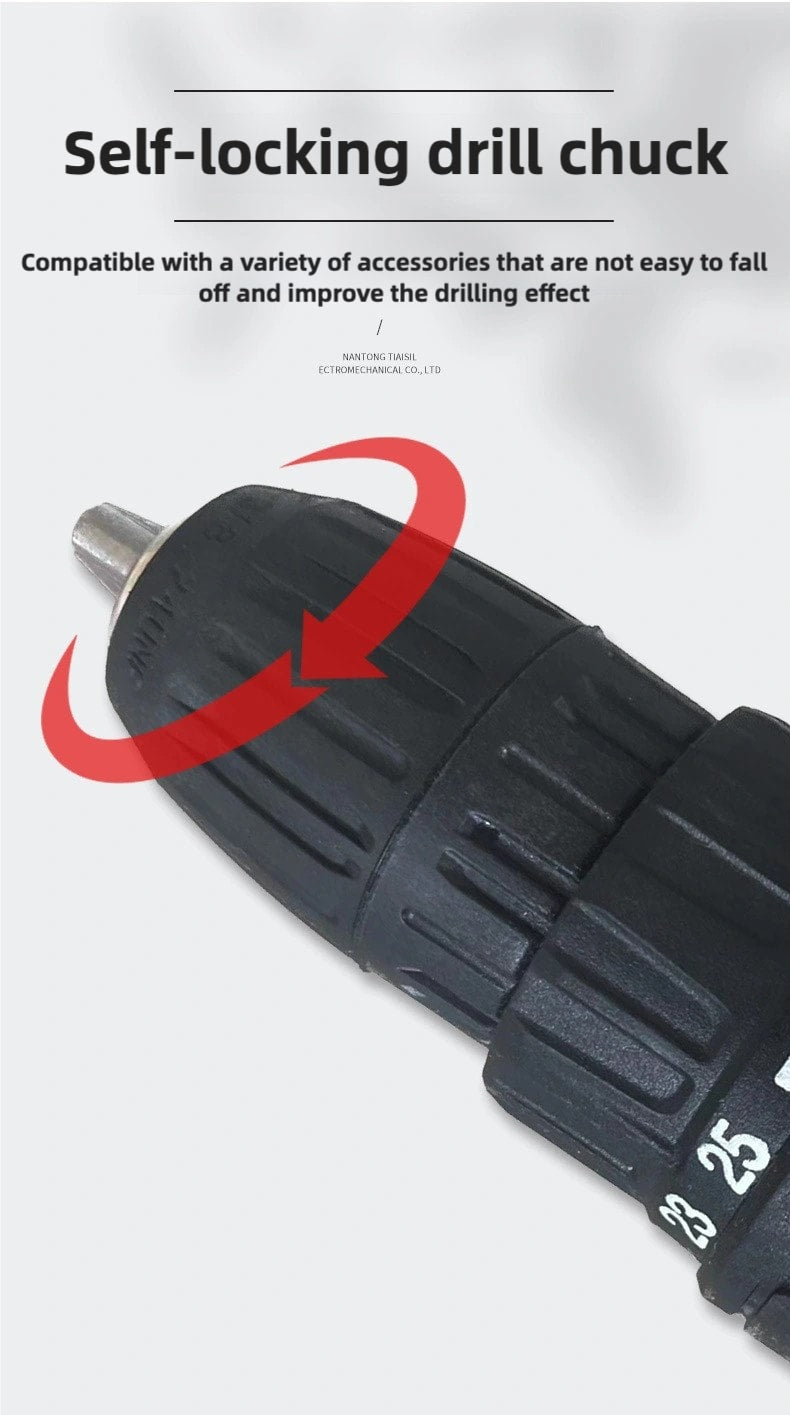 Two 21V batteris LAISHID brand Electric Cordless Drill,charging electric screwdriver, Power Drill Cordless, Charger 21 Volt Drill Driver Kit, Drills Cordless Setttery