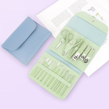 Nail clipper set, 16 piece nail tool set, complete set of nail clippers, home beauty set, nail clipper set