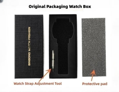 BINBOND Men Watches Top Brand Men's Watches Fashion Personality Large Dial Quartz Business Watches Style Locomotive Concept Watch Aggressive Technology Male Wrist Watch