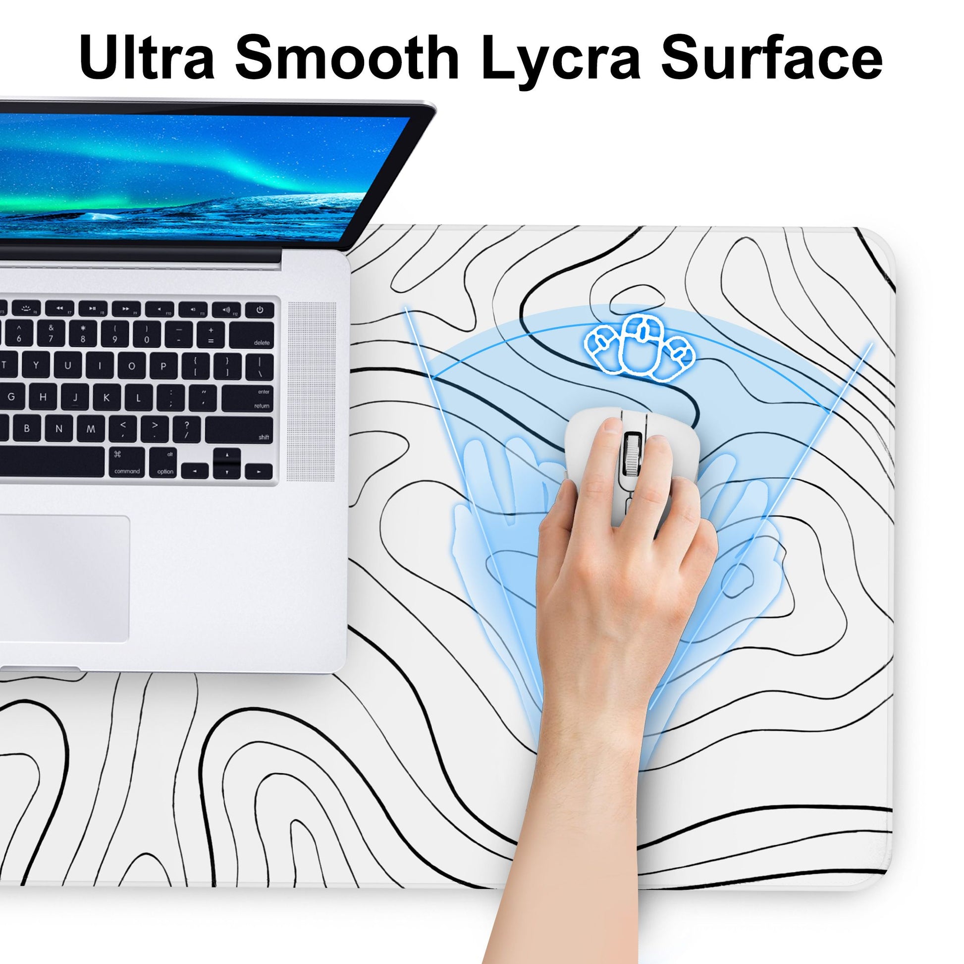 Gaming Mouse Pad 80x30cm, Large Mousepad Rubber Base Desk Mat with Stitched Edges for Laptop Computer, 31.5x11.8in