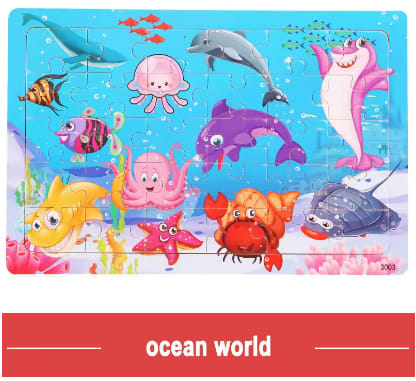 Logic Thinking Intellectual Wooden Game Puzzle Jigsaw Animal Vehicle Cartoon Early Educational Toys For Kids Children Gift