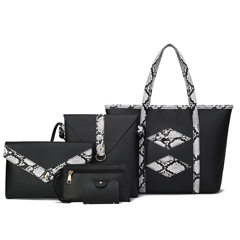 5 Sets/PCS Handbags For Ladies Women Bags Lady Bags Clutch Purse Shoulder Bags Tote Bag Lady Wallet valentine gifts