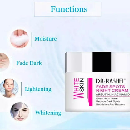 Dr. Rashel White Skin Fade Spots Night Cream Arbutin Niacinamide