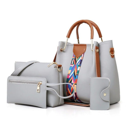 4 Sets/PCS Bags Handbags For Ladies Women Bags Lady Bags Purse Clutch Shoulder Bags Lady Purse Wallet