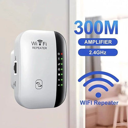 Upgraded Version 300Mbps Wireless WIFI Repeater 2.4G Booster Router WiFi Range Extender With network cable Wi-Fi Signal Amplifier 802.11N Network Card Adapter For PC 7 Status Light Wireless Repeater