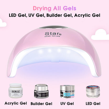 120W 45LEDS UV Nail Drying Lamp for Curing Gel Polish 45leds Professional Nail Dryers With Timer Auto Sensor Manicure Pedicure Tools