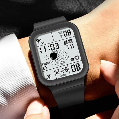 Fashion Student Watches Couple Electronic LED Digital Watch For Men Watch Sport Waterproof Multifunctional Alarm Clock Man