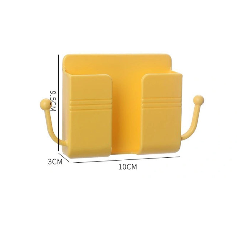 Mobile Phone Holder Wall Mounted Organizer Storage Box Wall Charger Hook Cable Charging Dock Multifunction Holder Stand