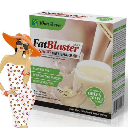 Wins Town Fatblaster Diet Shake Weight Loss Meal Replacement French Vanilla Flavor Fat Blaster
