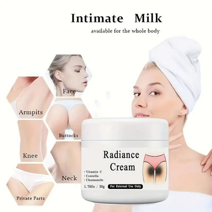 50g Radiance Cream for Illuminating Skin - Contains Vitamin C, For Private Parts, Underarm, Joints, Improve The Look Of Melanin, Illuminating Butt Thigh Inner Skin, 1.76Oz